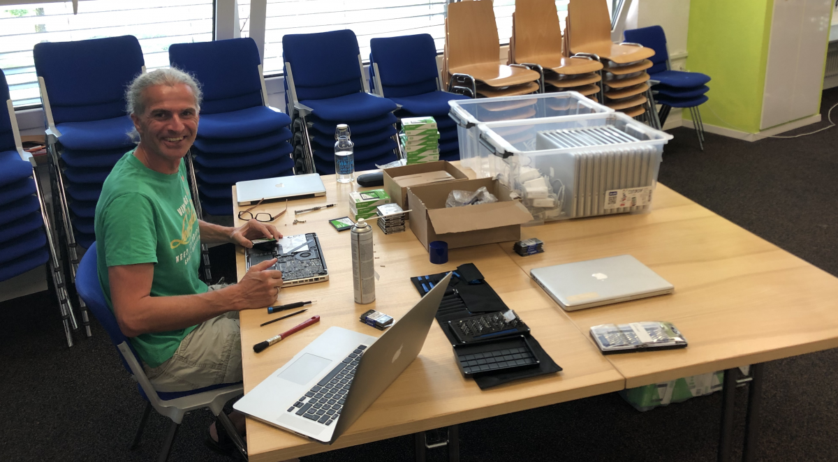 Günther am Arbeiten